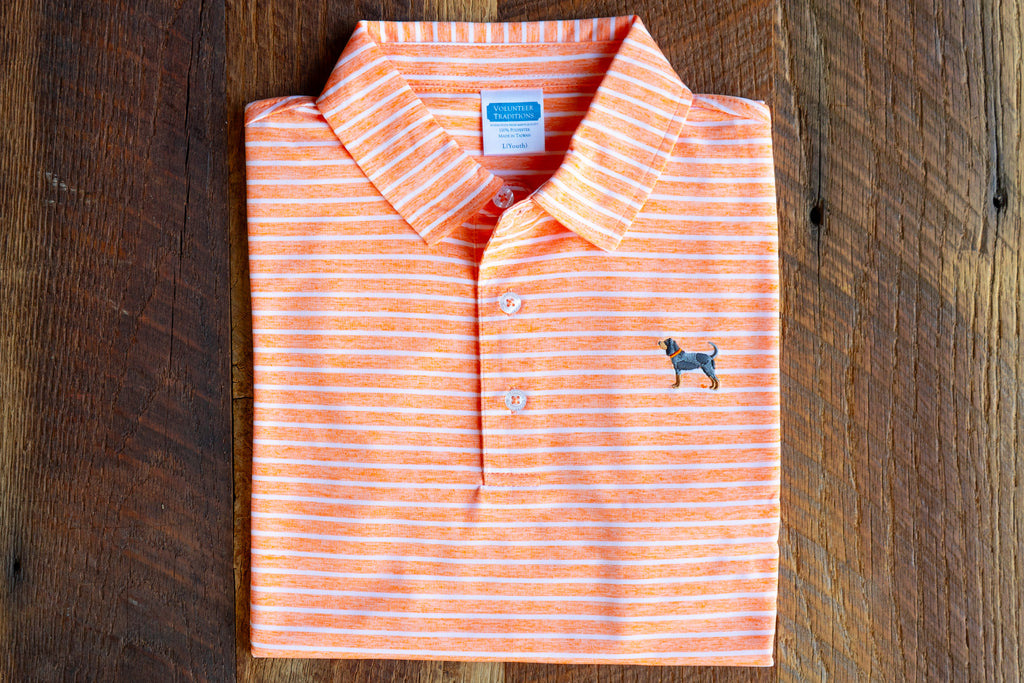 Bluetick Heather Reese Stripe Polos