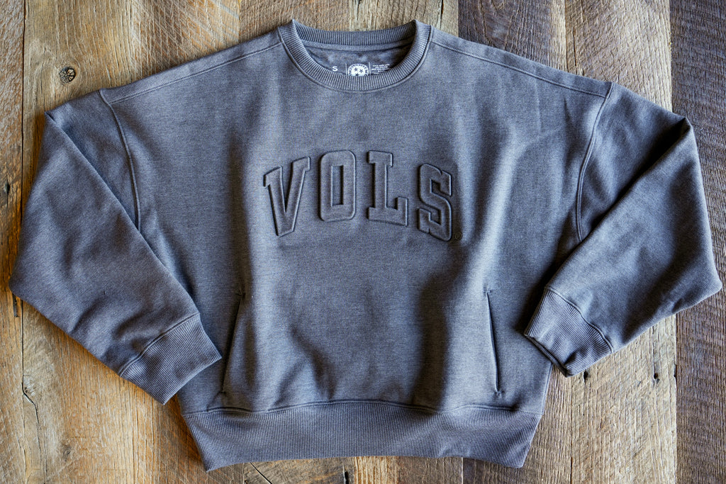 Vols Embossed Cropped Crewneck