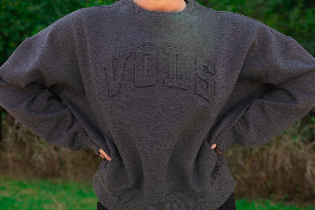 Vols Embossed Cropped Crewneck